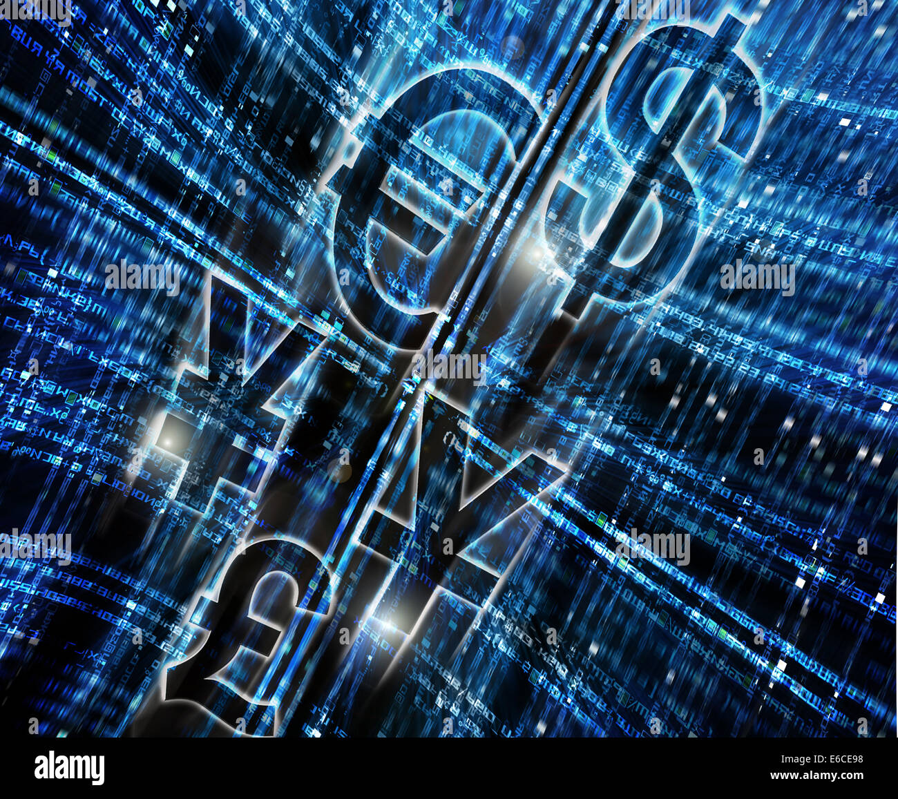abstract digital background with money symbol Stock Photo - Alamy