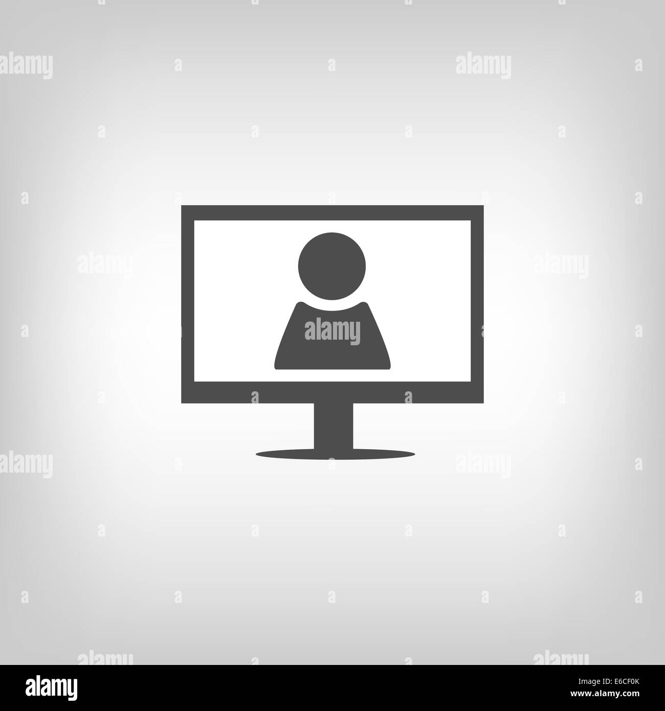 Logo Person Computer Computer with person sign Stock Photo - Alamy