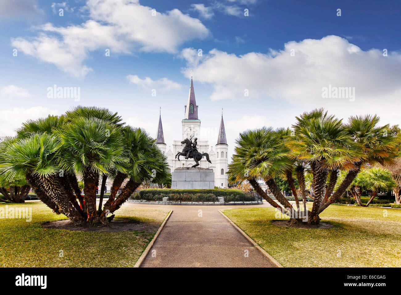 Jackson Square in French Quarter of New Orleans, USA Stock Photo