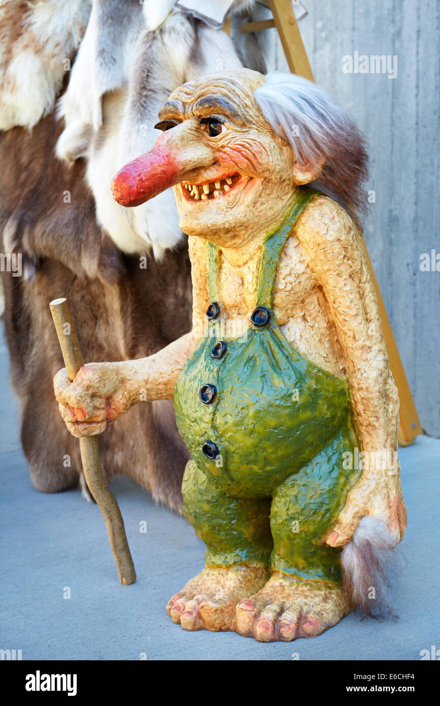 Norwegian Troll as decoration, Norway Stock Photo
