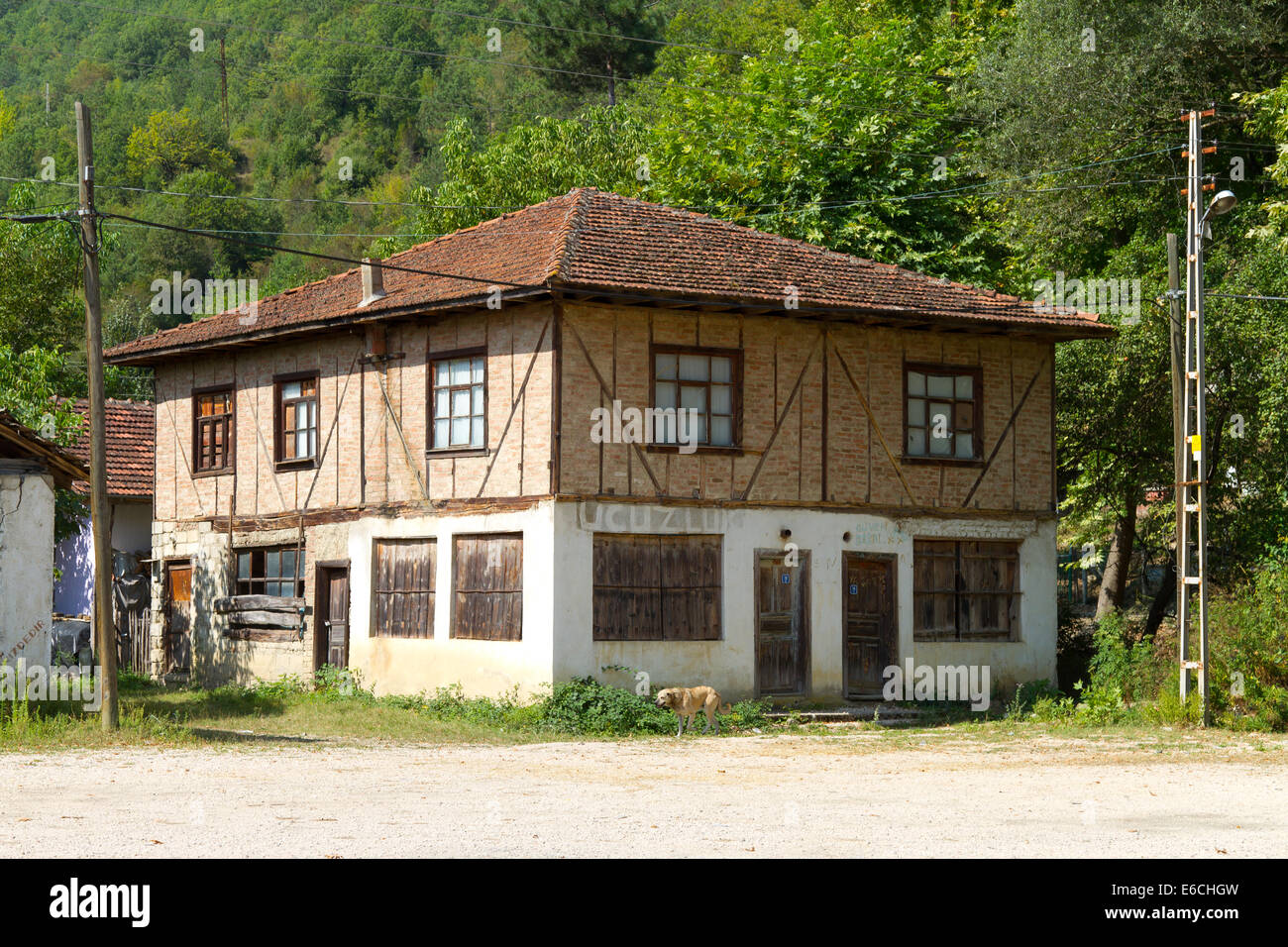Old house from Black Sea region of Turkey Stock Photo