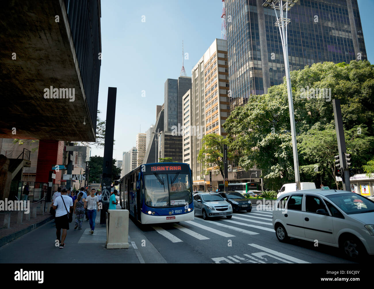 Paulista Avenue, Sao Paulo, Brazil, South America. Stock Photo