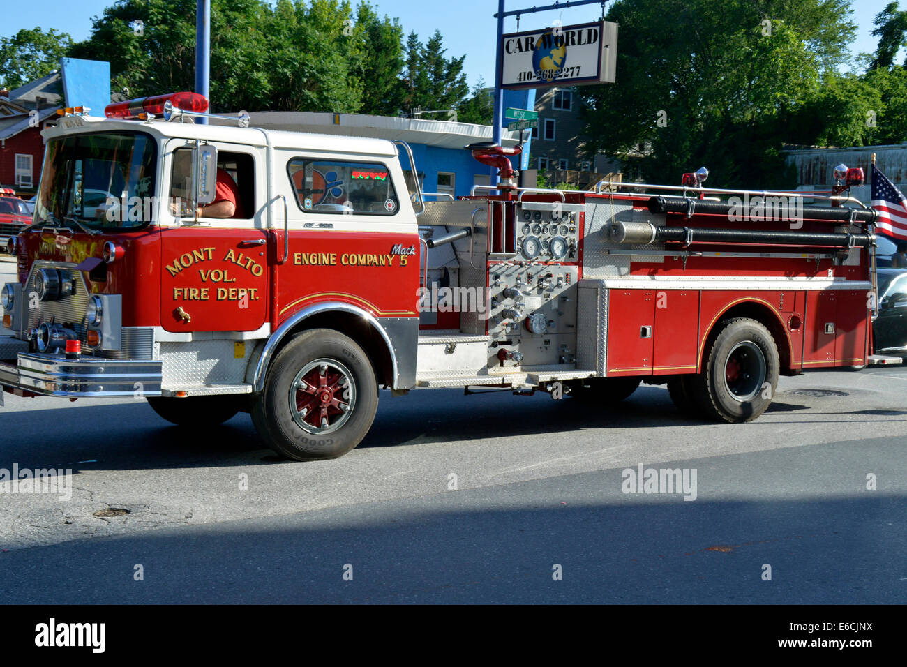 Fire truck from the Mont Alto Volunteer Fire Department Stock Photo Alamy