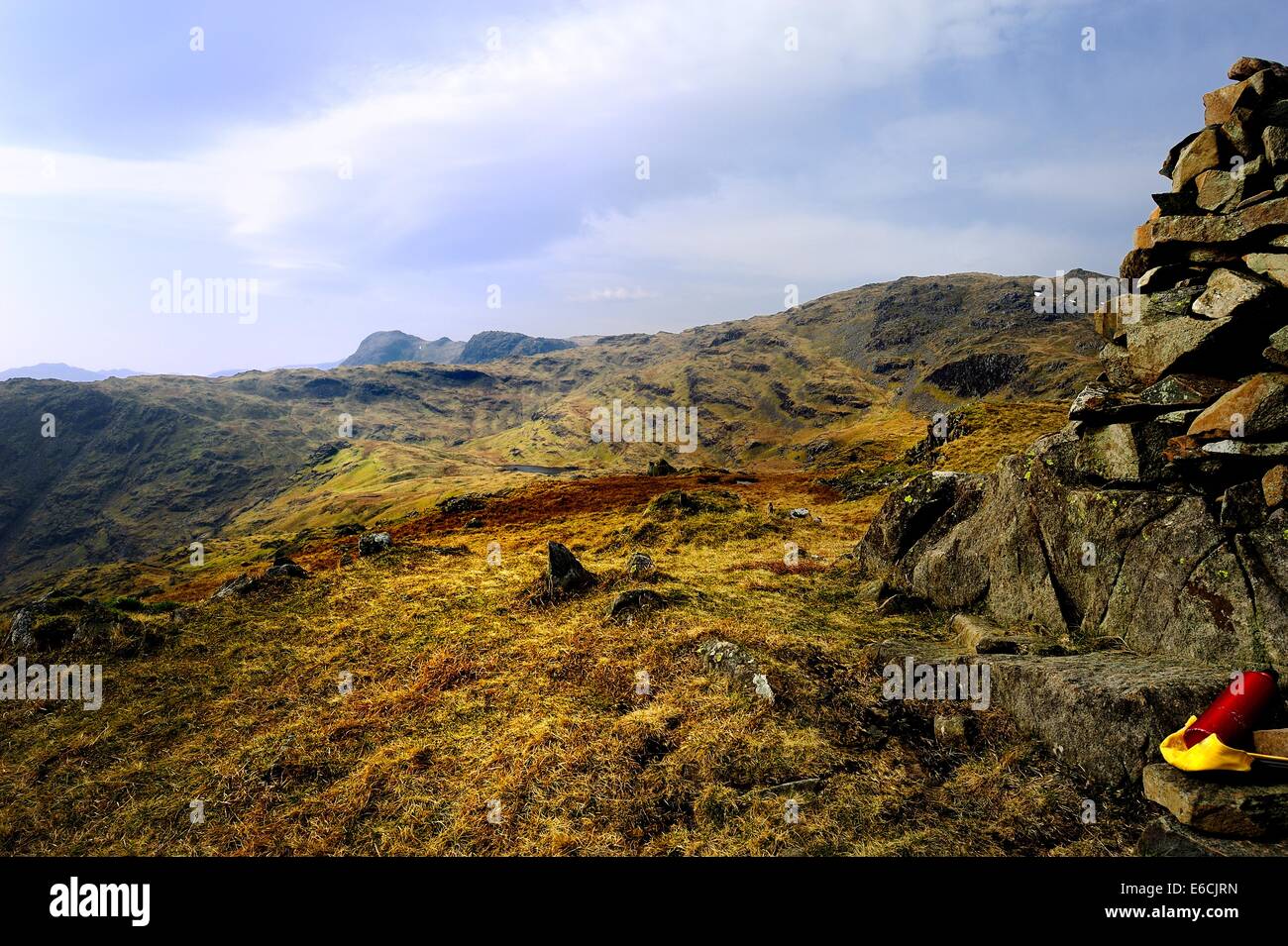 Tarn Crag to the Langdale Pikes Stock Photo