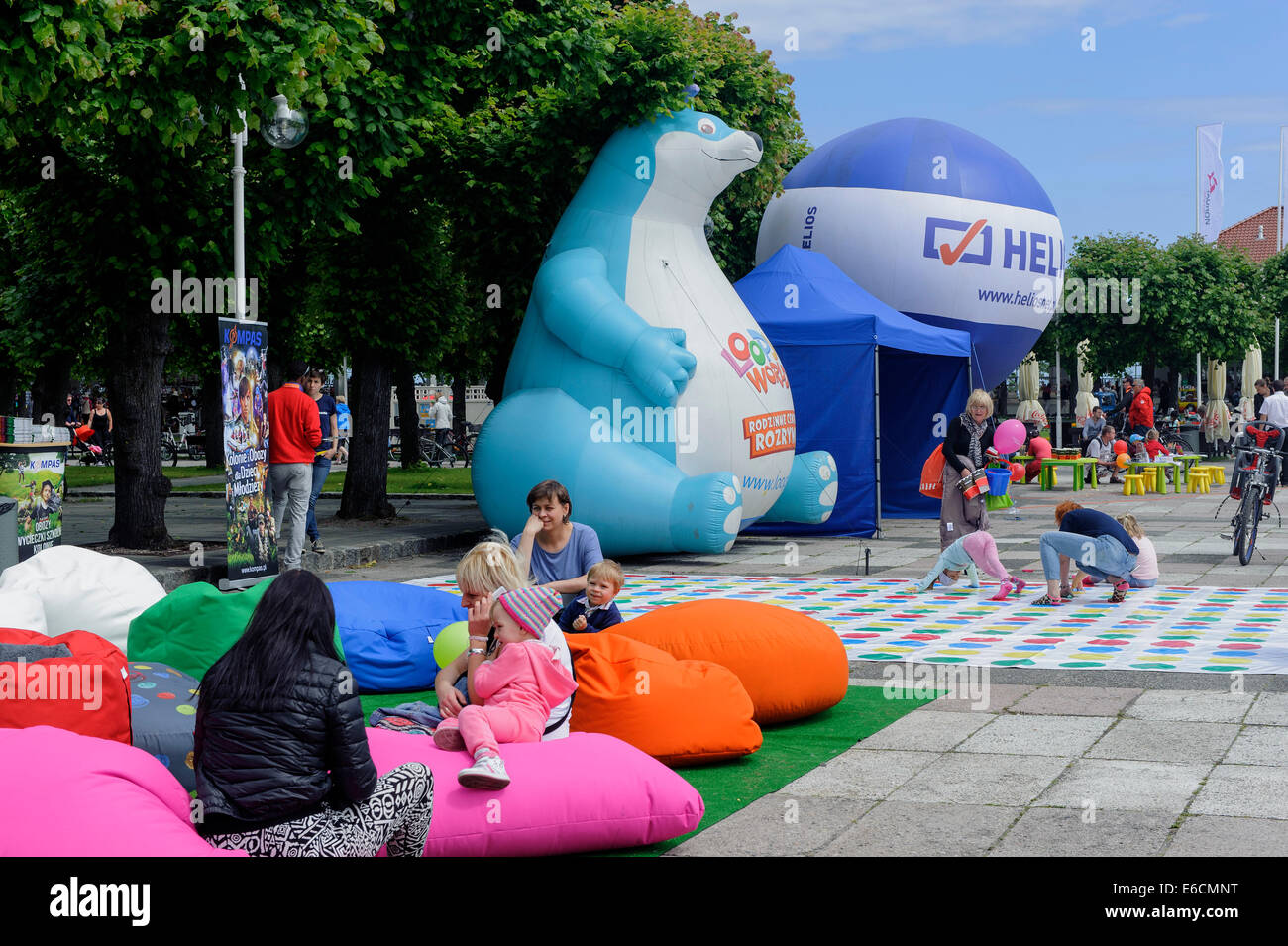 playground near pier of  Sopot, Poland, Europe Stock Photo