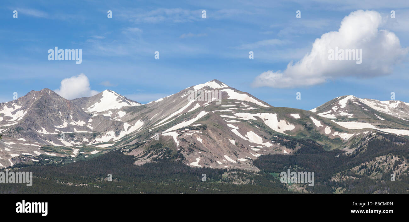 View from Boreas Pass road near Breckenridge, Colorado. Altitude at