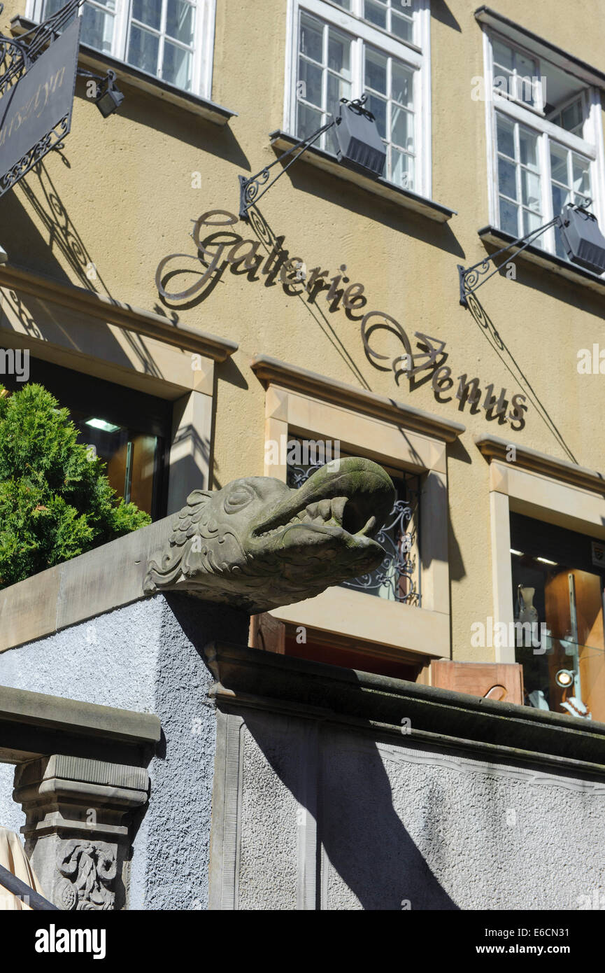 Jewelery and galleries on Mariacka st.  in Gdansk, Poland, Europe Stock Photo