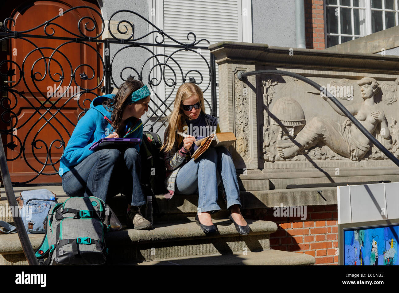 Jewelery and galleries on Mariacka st.  in Gdansk, Poland, Europe Stock Photo