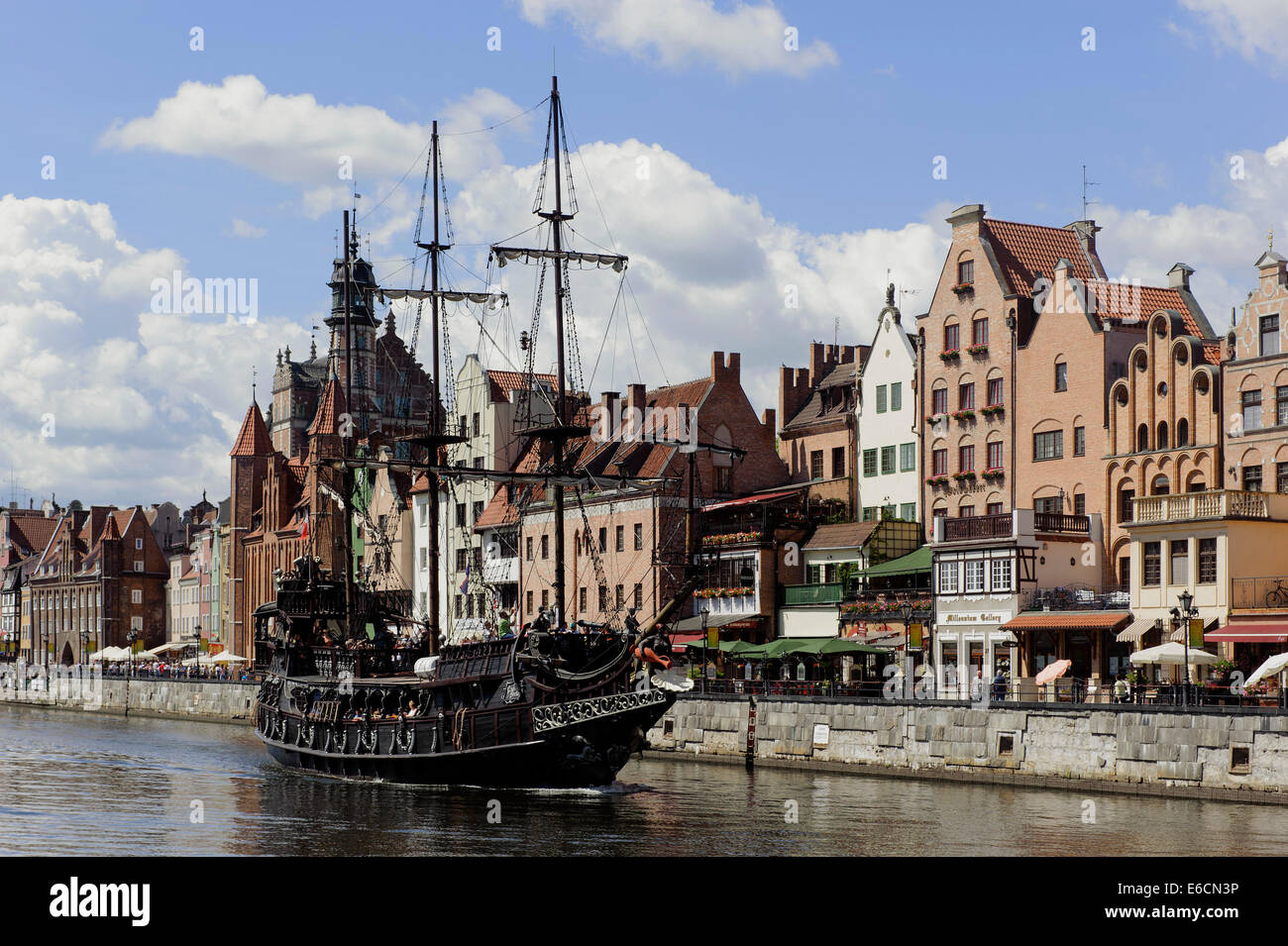 Restored cog in Gdansk, Poland, Europe Stock Photo