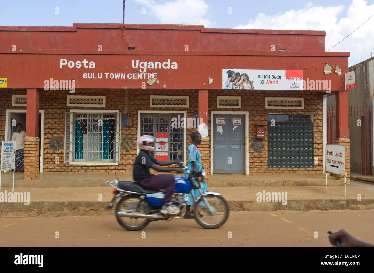 Mobile phone advertising across Gulu in Northern Uganda. Mobile phone