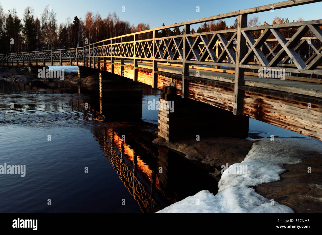 Ancient wooden bridge hi-res stock photography and images - Alamy