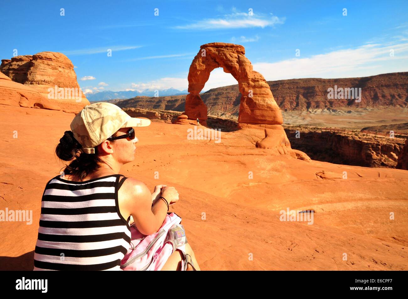 Women in arches Stock Photo