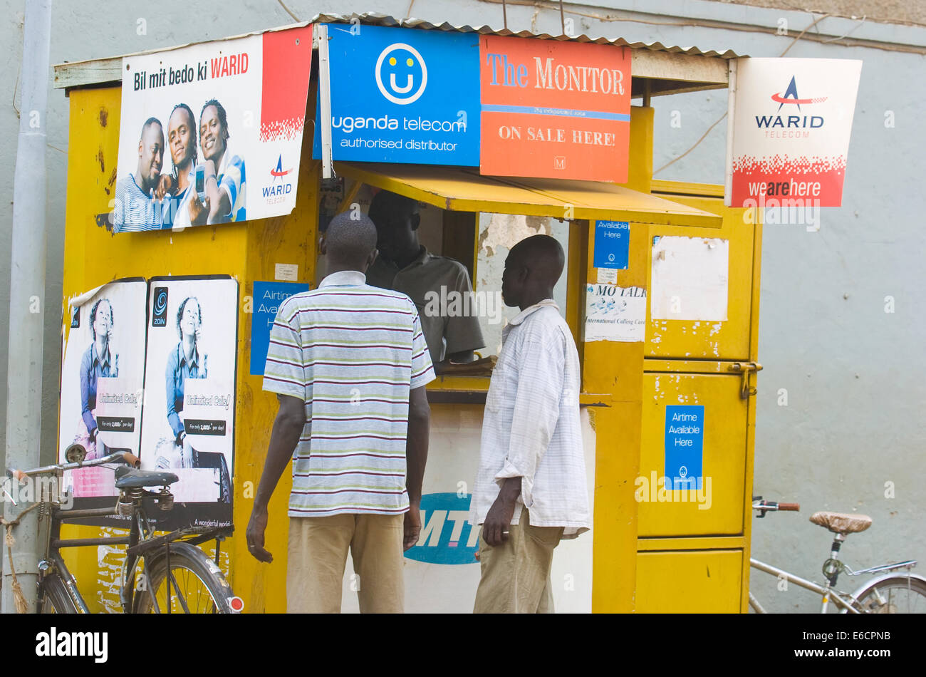 Mobile phone advertising across Gulu in Northern Uganda. Mobile phone