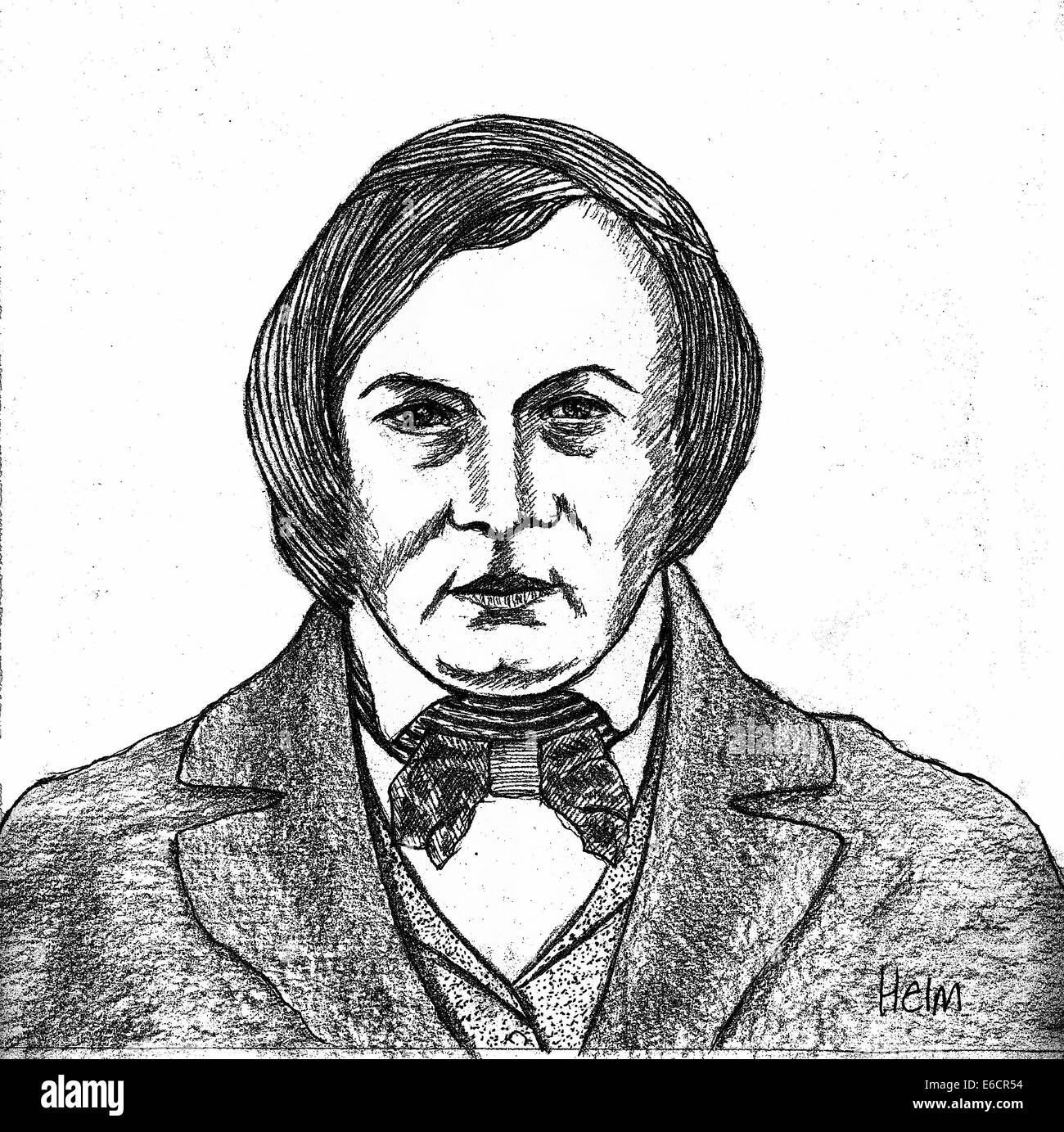 Robert Schumann, German, composer, portrait,1810 –1856 Stock Photo