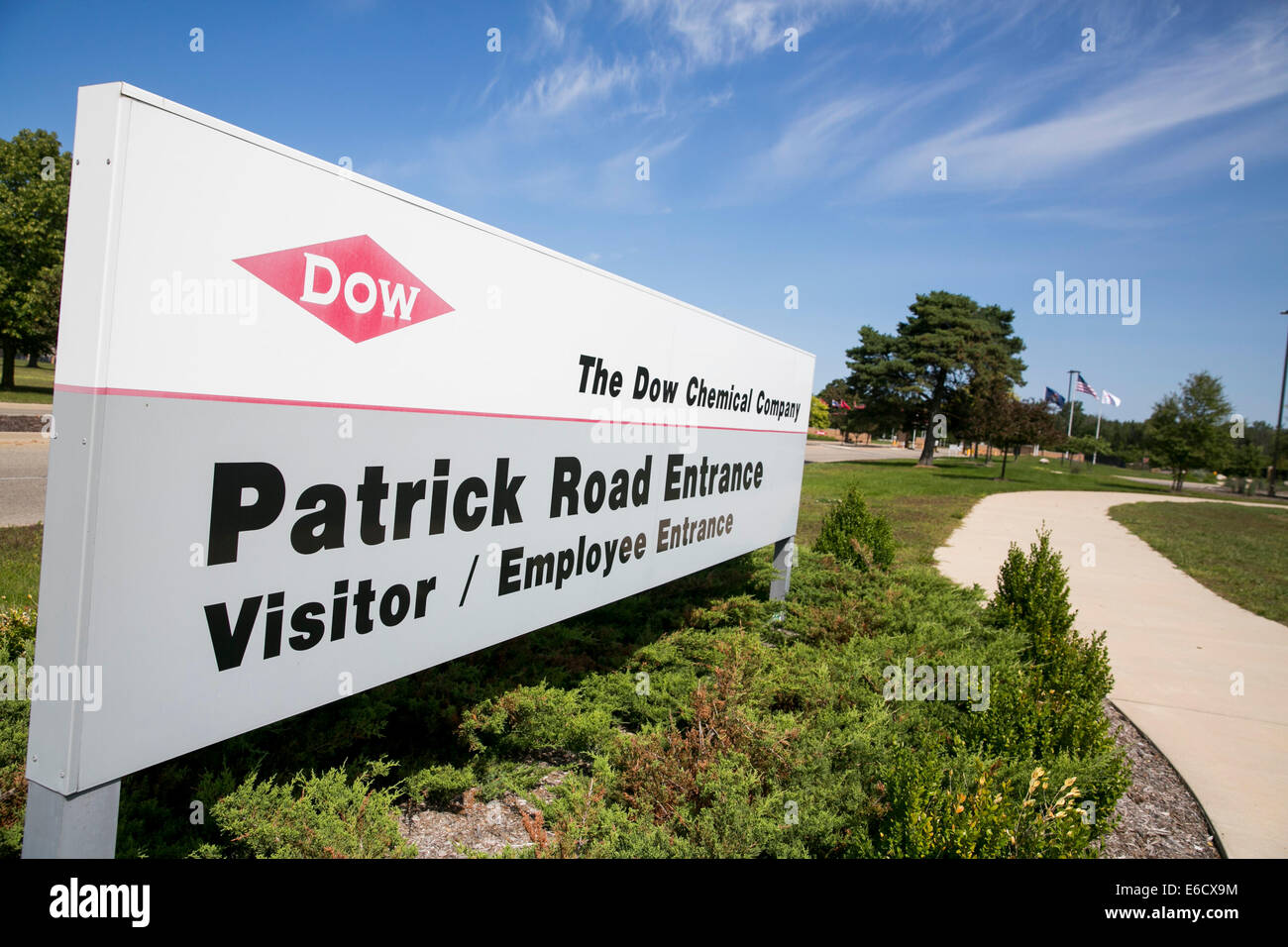 The headquarters of the Dow Chemical Company in Midland, Michigan. Stock Photo