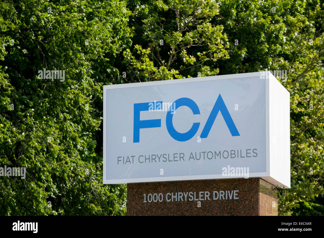 The headquarters of Chrysler Group LLC in Auburn Hills, Michigan Stock