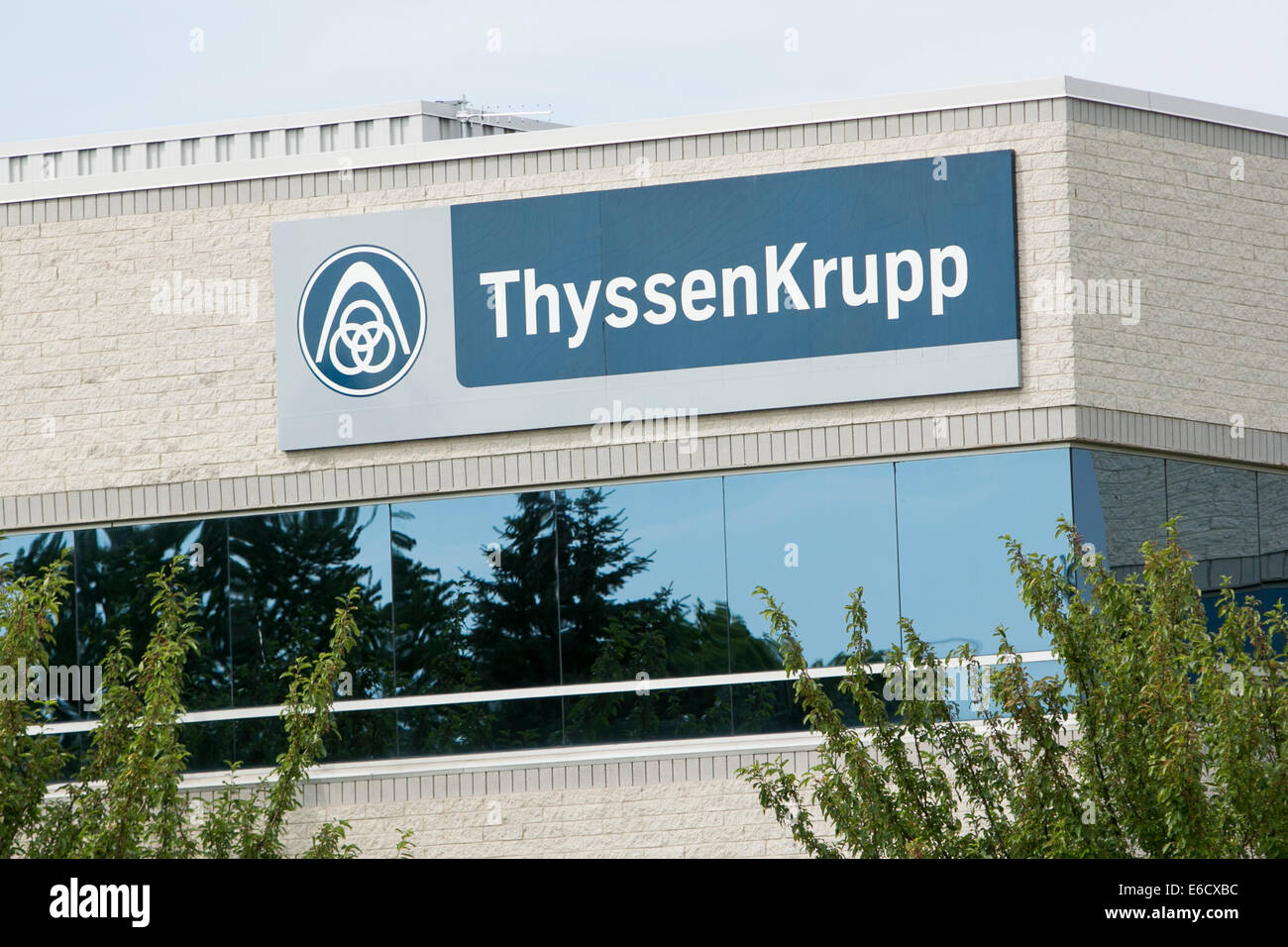 A facility occupied by auto parts maker ThyssenKrupp AG in Auburn Hills, Michigan. Stock Photo