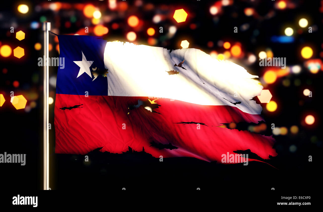 Chile National Flag Torn Burned War Freedom Night 3D Stock Photo - Alamy