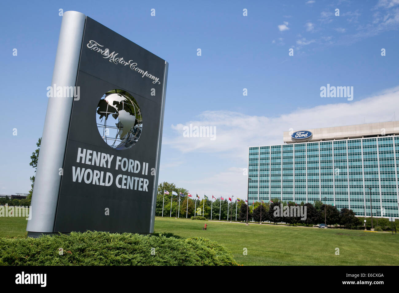 The headquarters of The Ford Motor Company in Dearborn, Michigan Stock