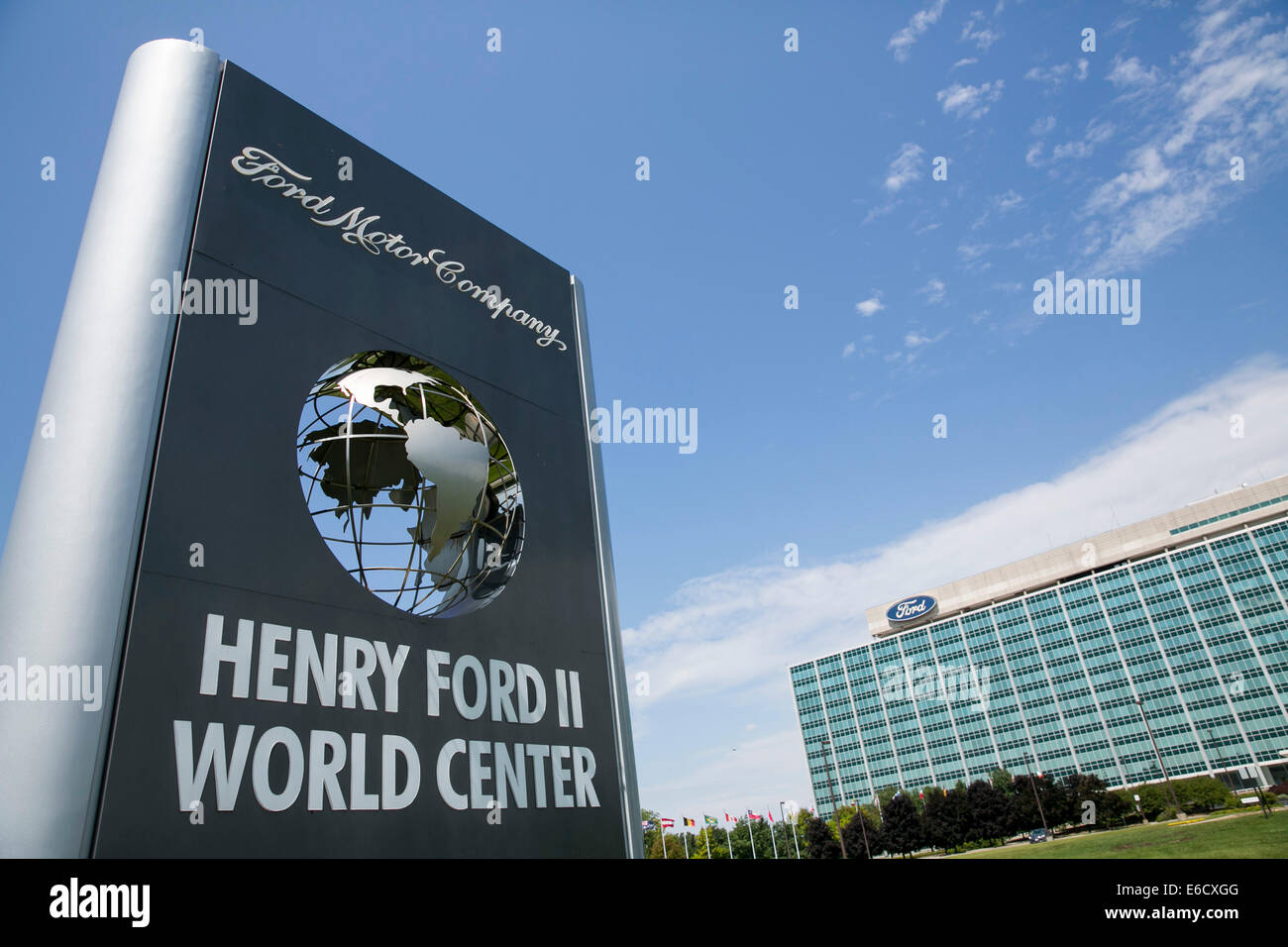 The headquarters of The Ford Motor Company in Dearborn, Michigan Stock