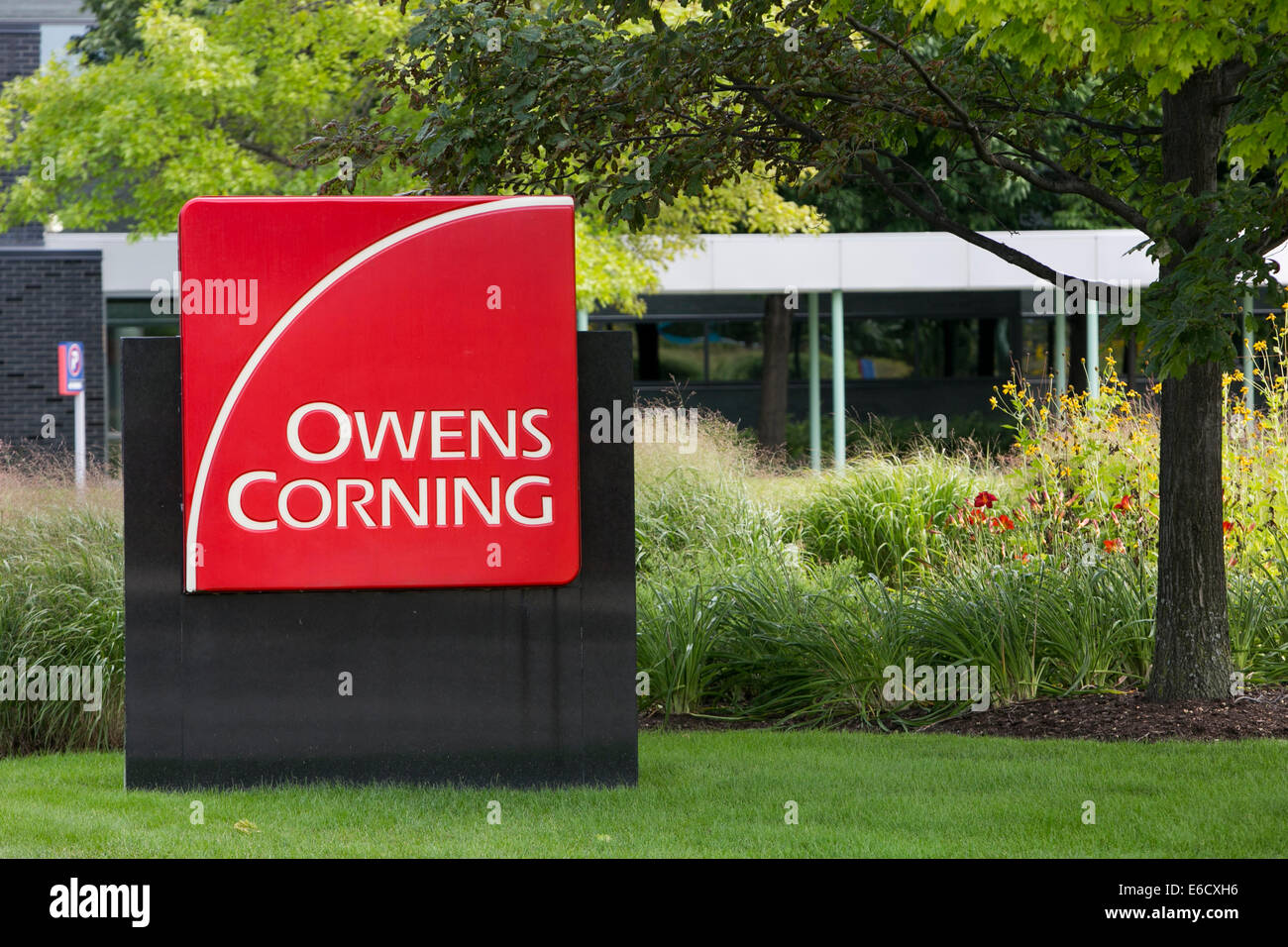The headquarters of Owens Corning in Toledo, Ohio. Stock Photo