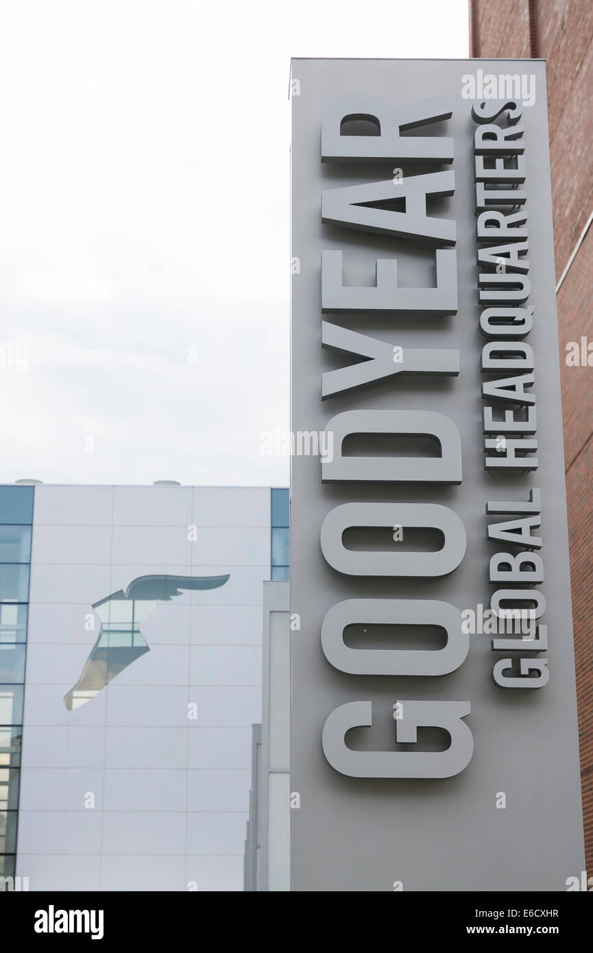 The headquarters of The Goodyear Tire & Rubber Company in Akron, Ohio. Stock Photo