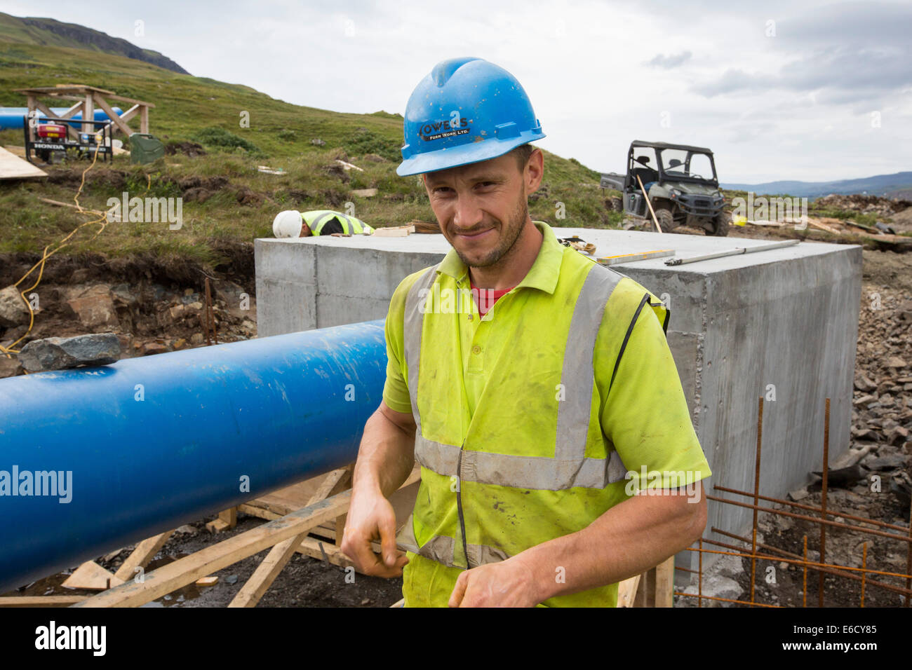 Workman on electric power station hi-res stock photography and images ...