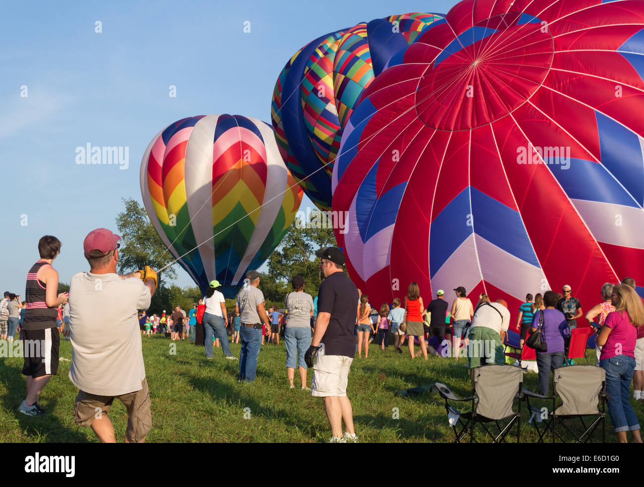 METAMORA, MICHIGAN AUGUST 24 2013 Hot air balloons launch at the annual Metamora Country Days