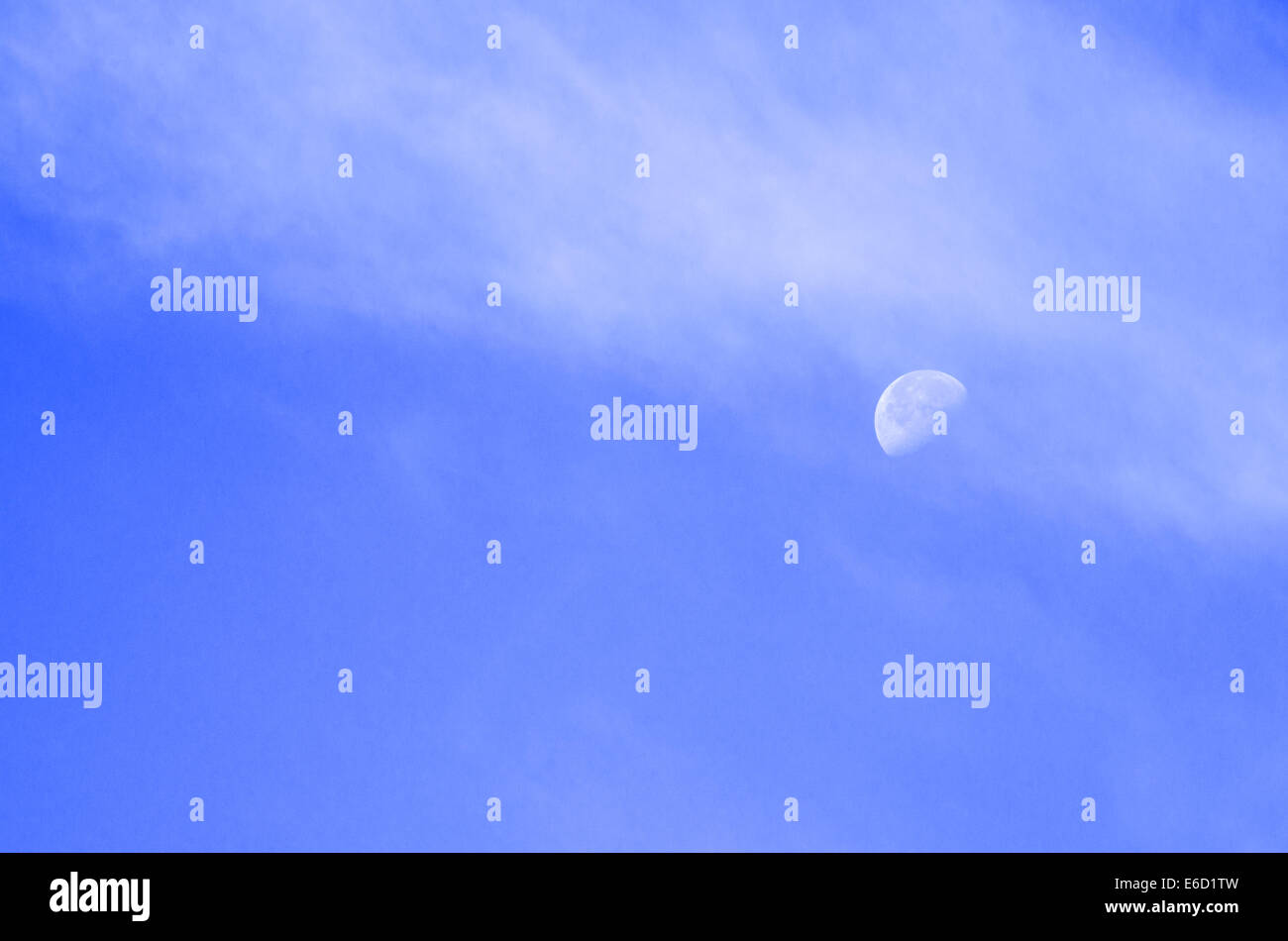 Half moon in daylight Stock Photo Alamy