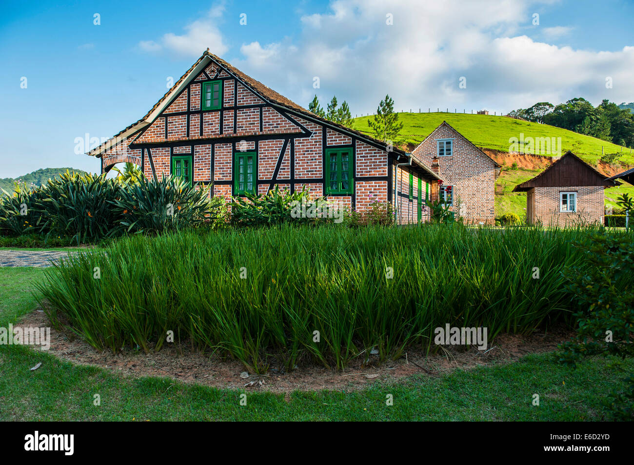 Rebuilt German farm, near Pomerode, Santa Catarina, Brazil Stock Photo