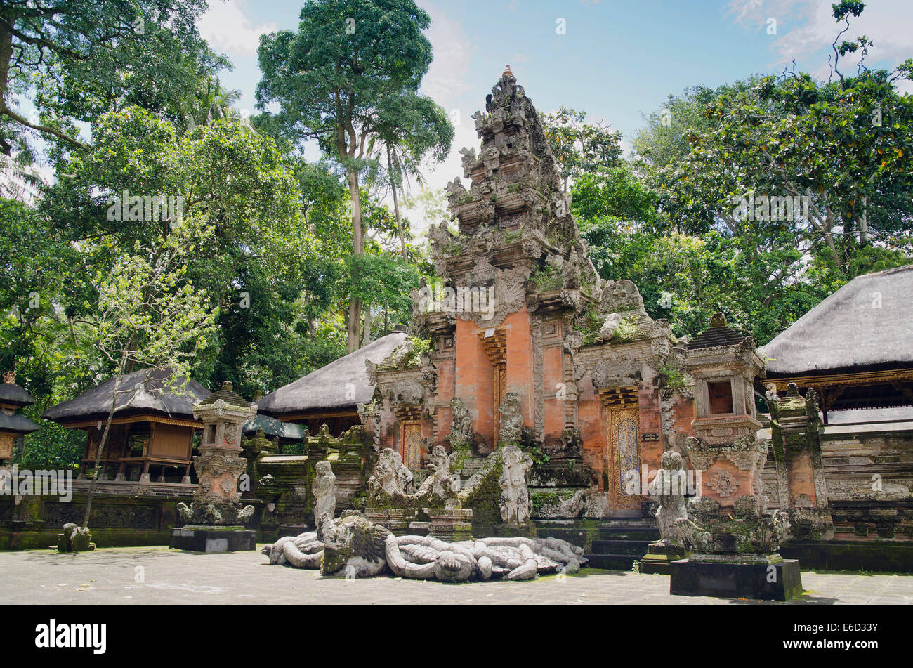 Pura Dalem Agung Padangtegal, Monkey Forest Temple in Monkey Forest, Ubud, Bali, Indonesia Stock Photo