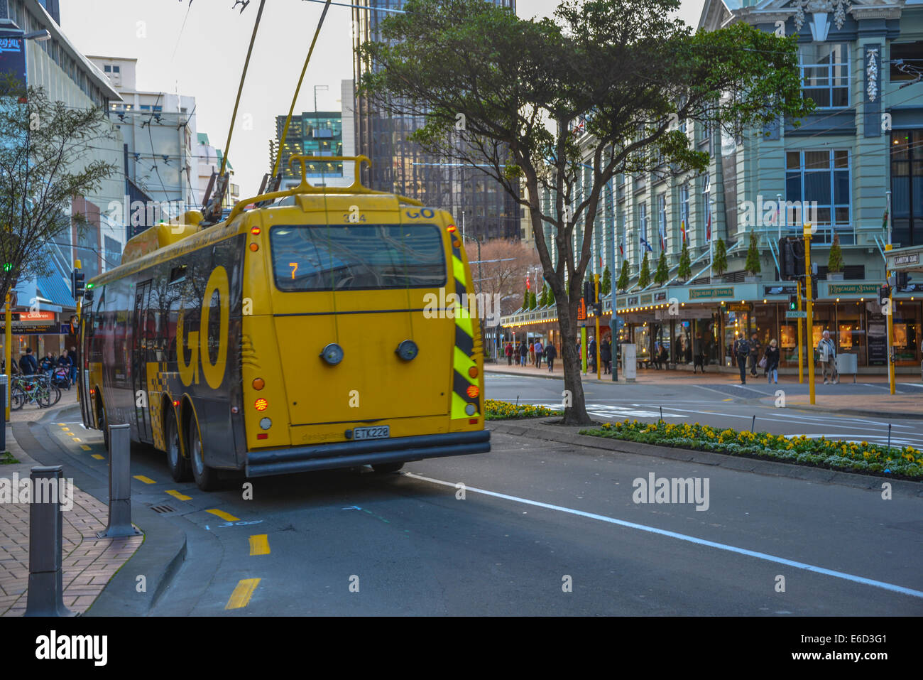 Bus trams wellington new zealand go buses travelling through central