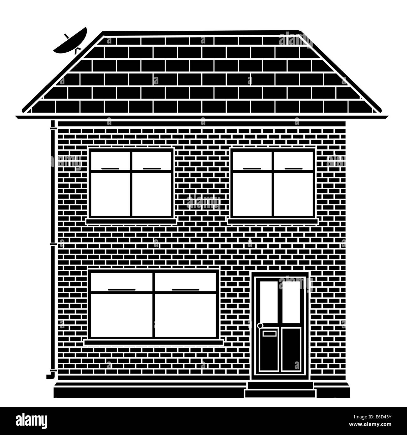 Editable vector illustration of a basic house design Stock Vector Image &  Art - Alamy