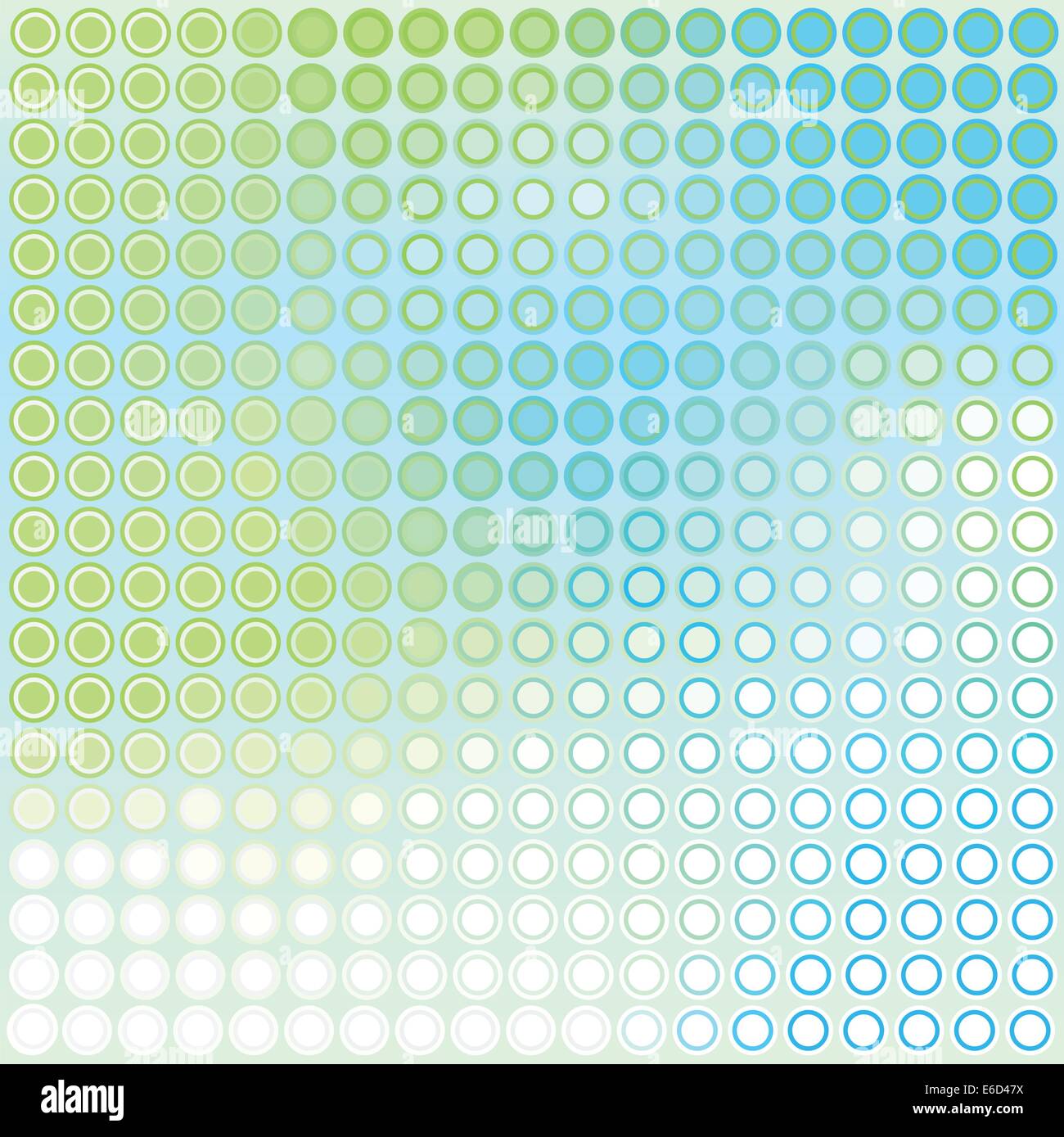 Abstract vector background of blue and green dots Stock Vector