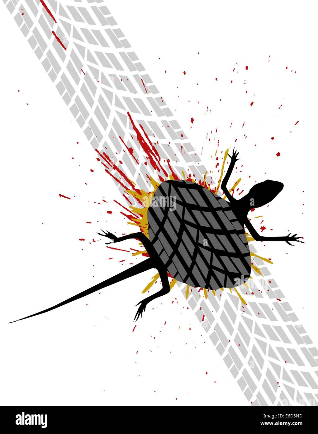 Dead Lizard Vector Editable vector illustration of a road-killed lizard Stock Vector Image ...