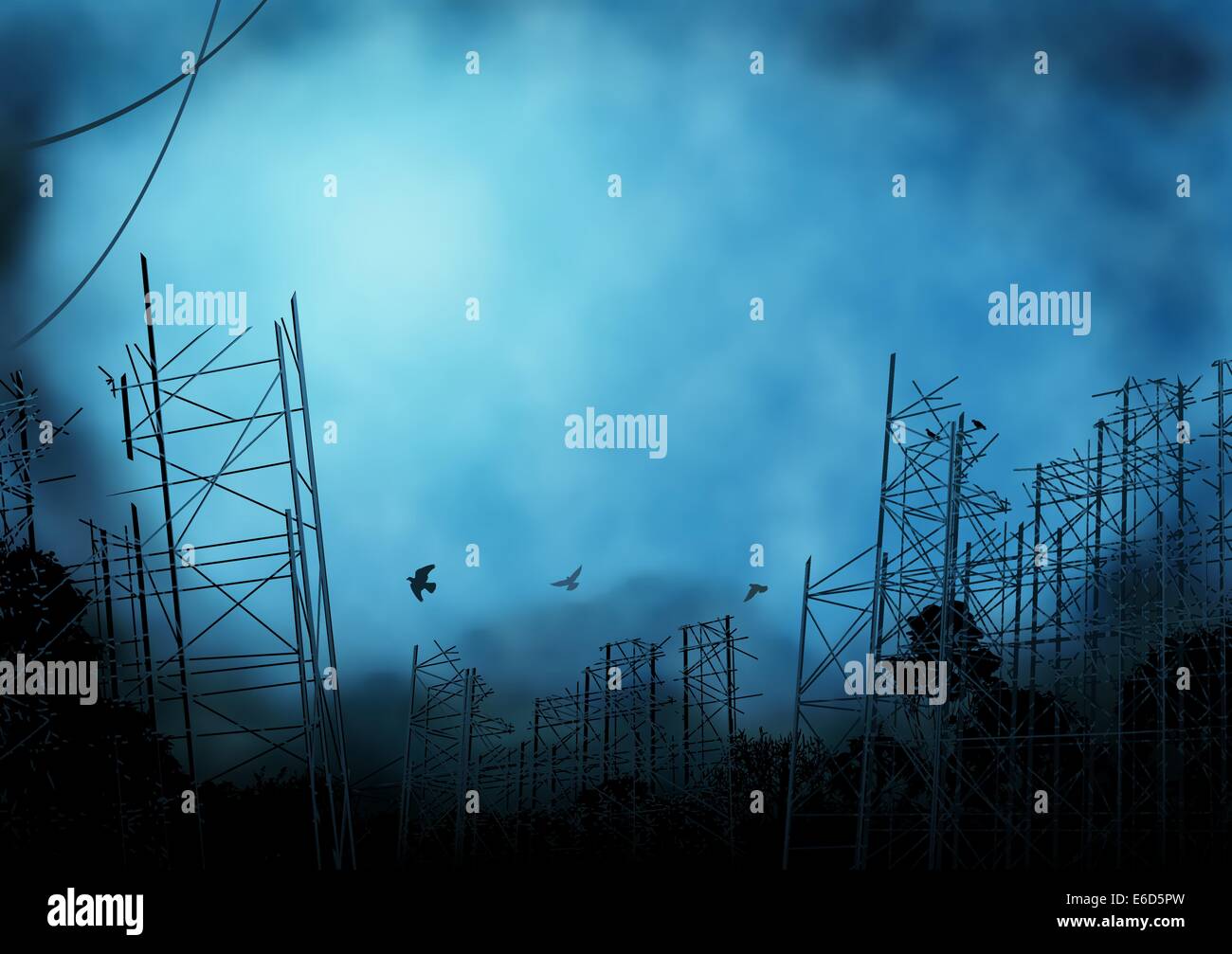 Using scaffolding Stock Vector Images - Alamy