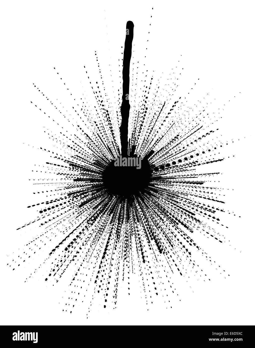 Editable vector design of an ink drop exploding Stock Vector