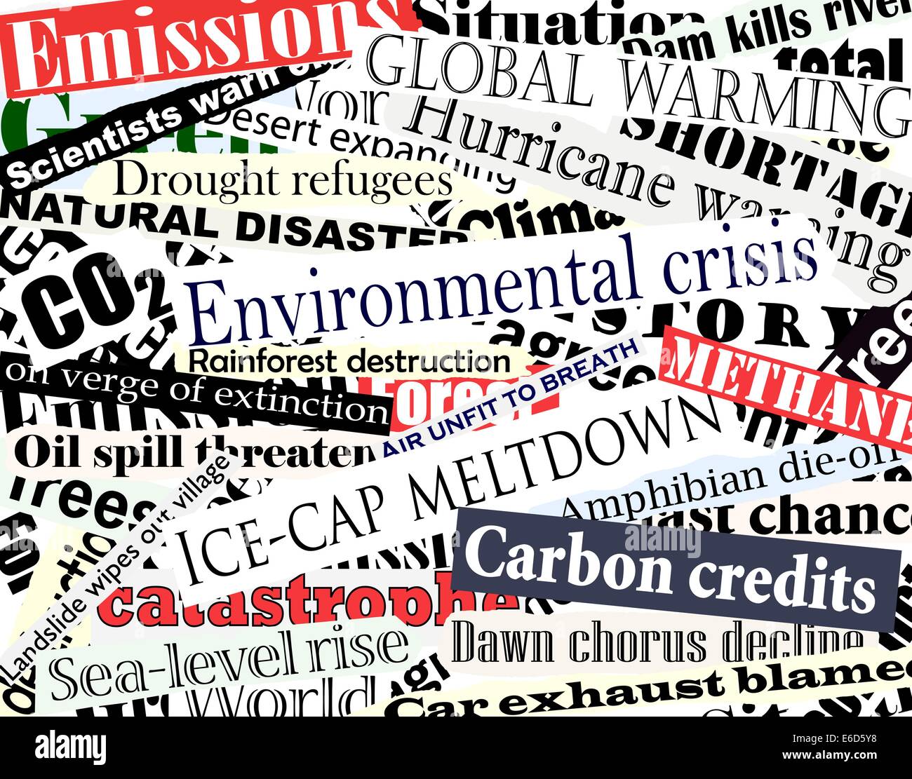 Newspaper Headlines Illustration High Resolution Stock Photography and