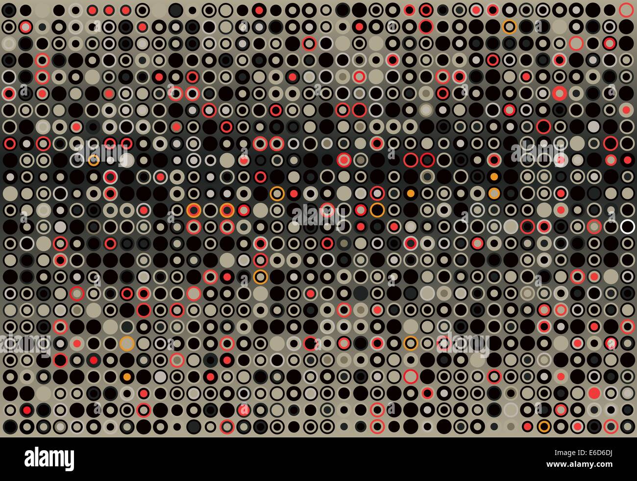 Abstract editable vector background of gray and red dots Stock Vector