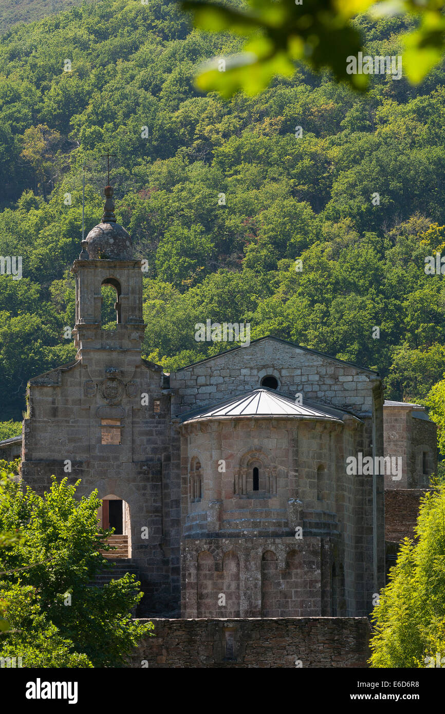 The Monastery of Saint John of Caaveiro. Fragas do Eume. Natural Park. A Coruña. Galicia. Spain Stock Photo