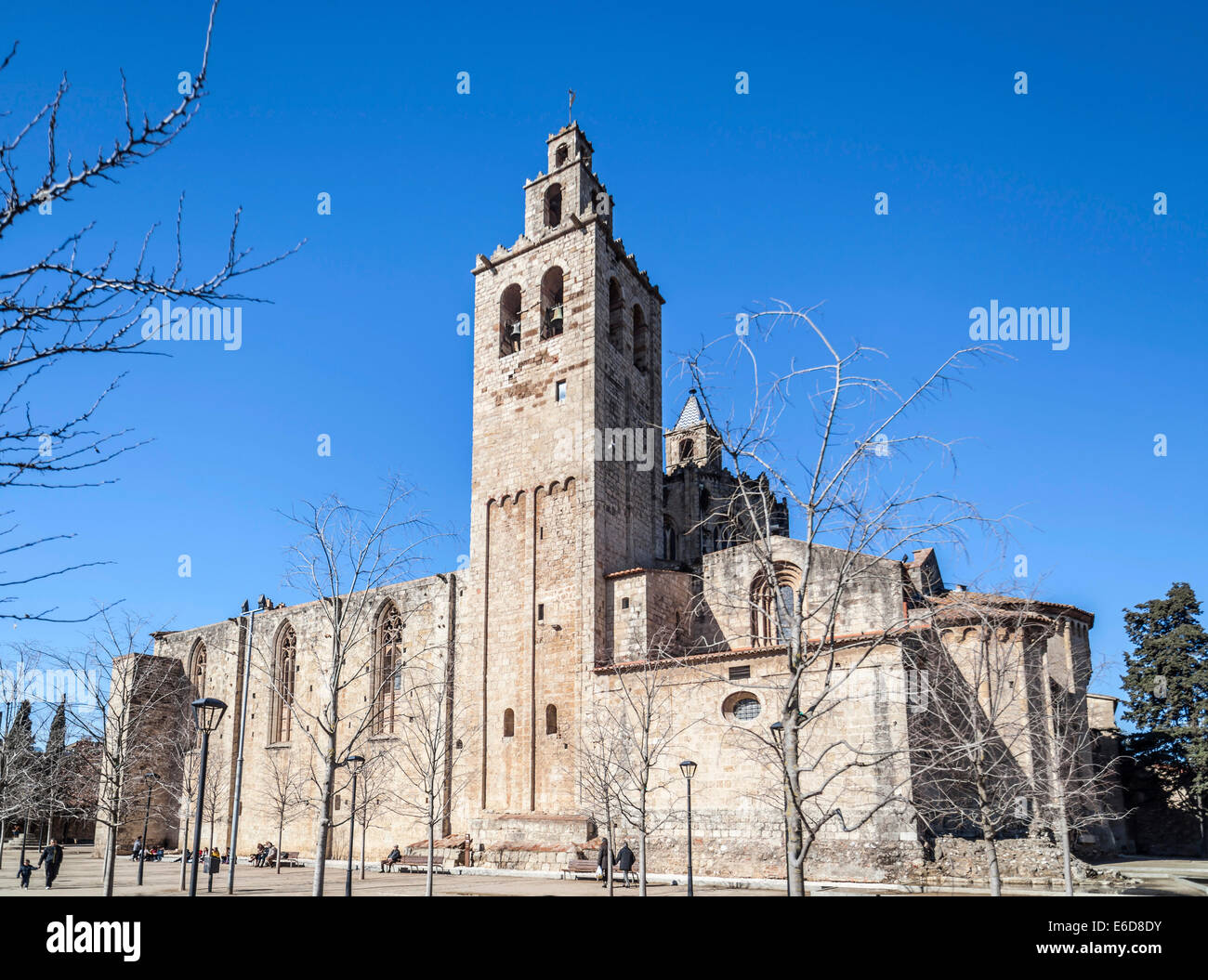 Monastery of Sant Cugat,Catalonia,Spain. Stock Photo