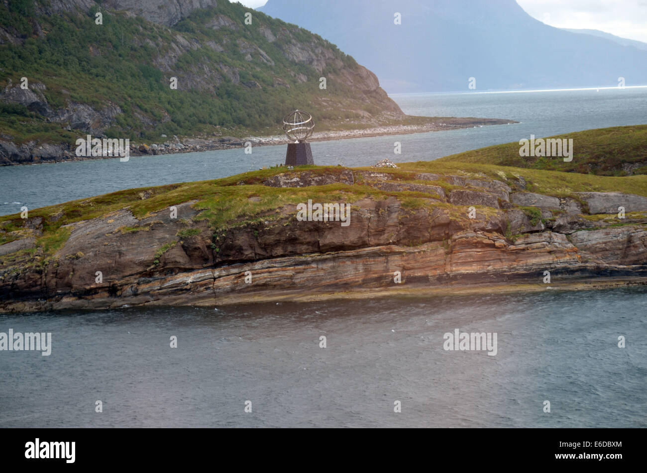 The Arctic Circle is marked as it crosses Norway by this marker. It is 66  degrees, 33feet and 44inches or 66.5622 degrees north Stock Photo - Alamy