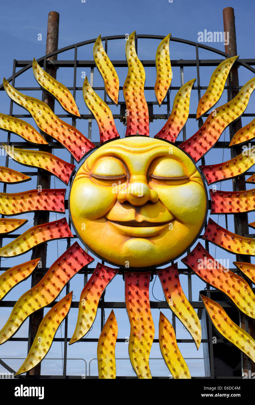 The four seasons are depicted in the animated tableaux part of the world famous Blackpool Illuminations. This is Summer Stock Photo