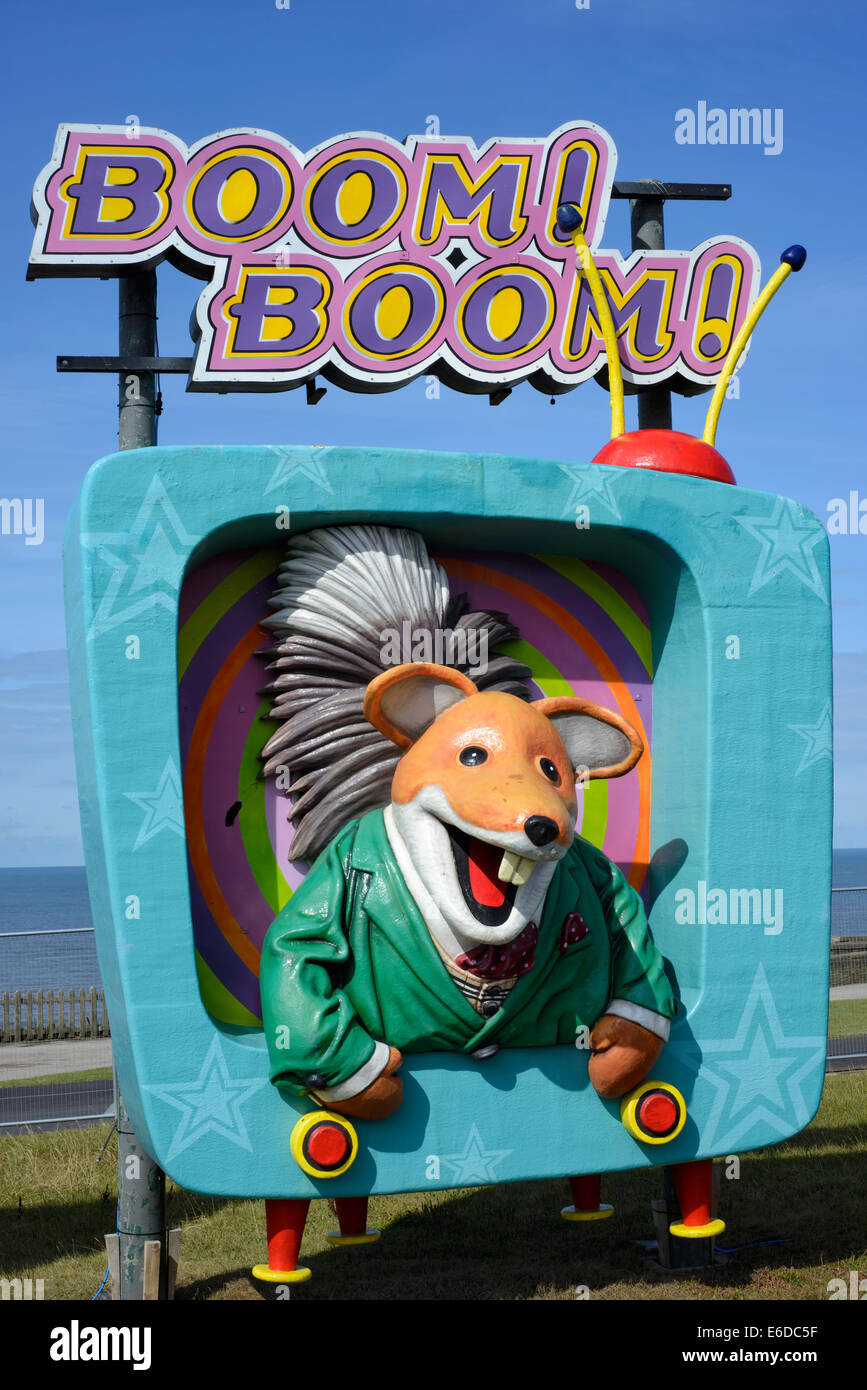 Basil Brush in the animated tableau  which forms part of the world famous Blackpool Illuminations Stock Photo