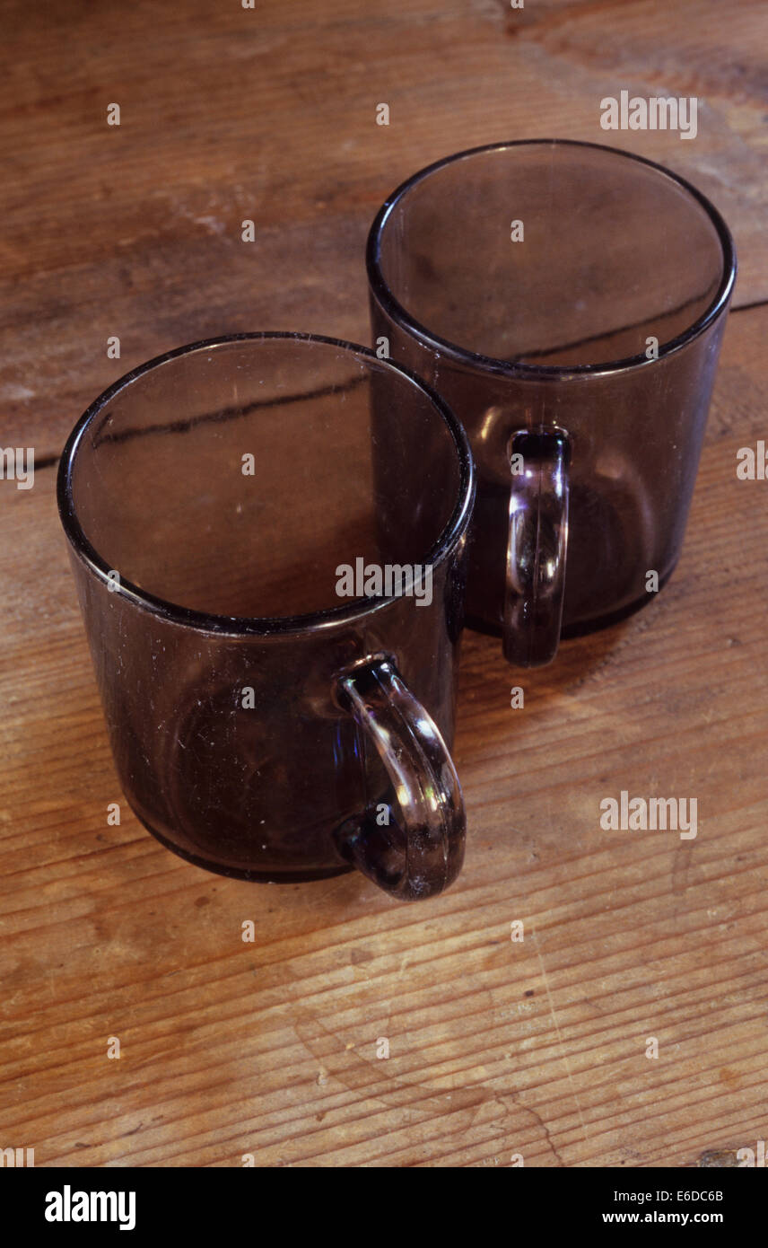 smoked glass mugs