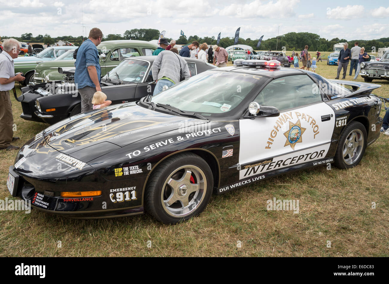 Ex-US police patrol car shown by a private owner at an English event Stock Photo
