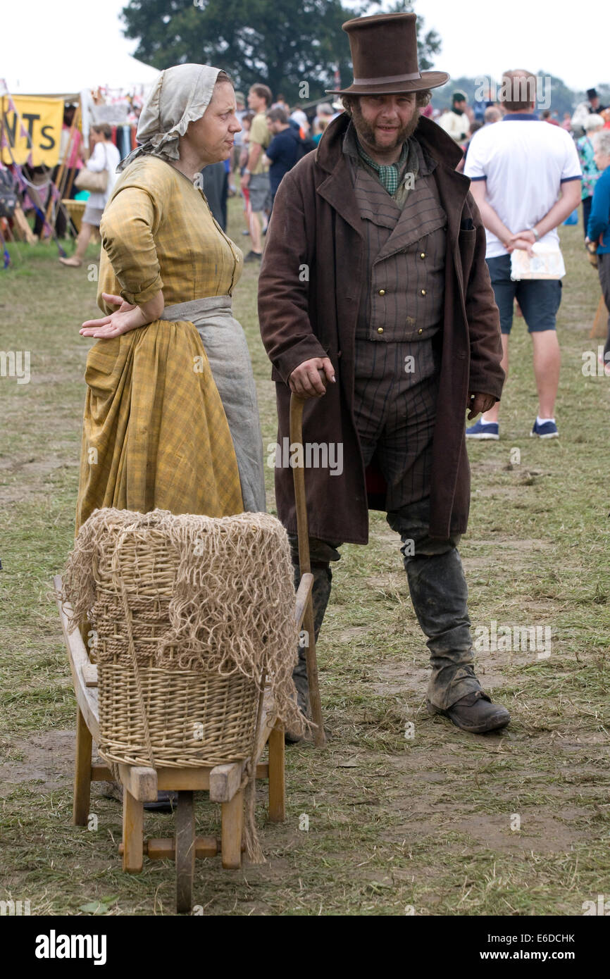 People dressed in historical costumes at a show in England Stock Photo