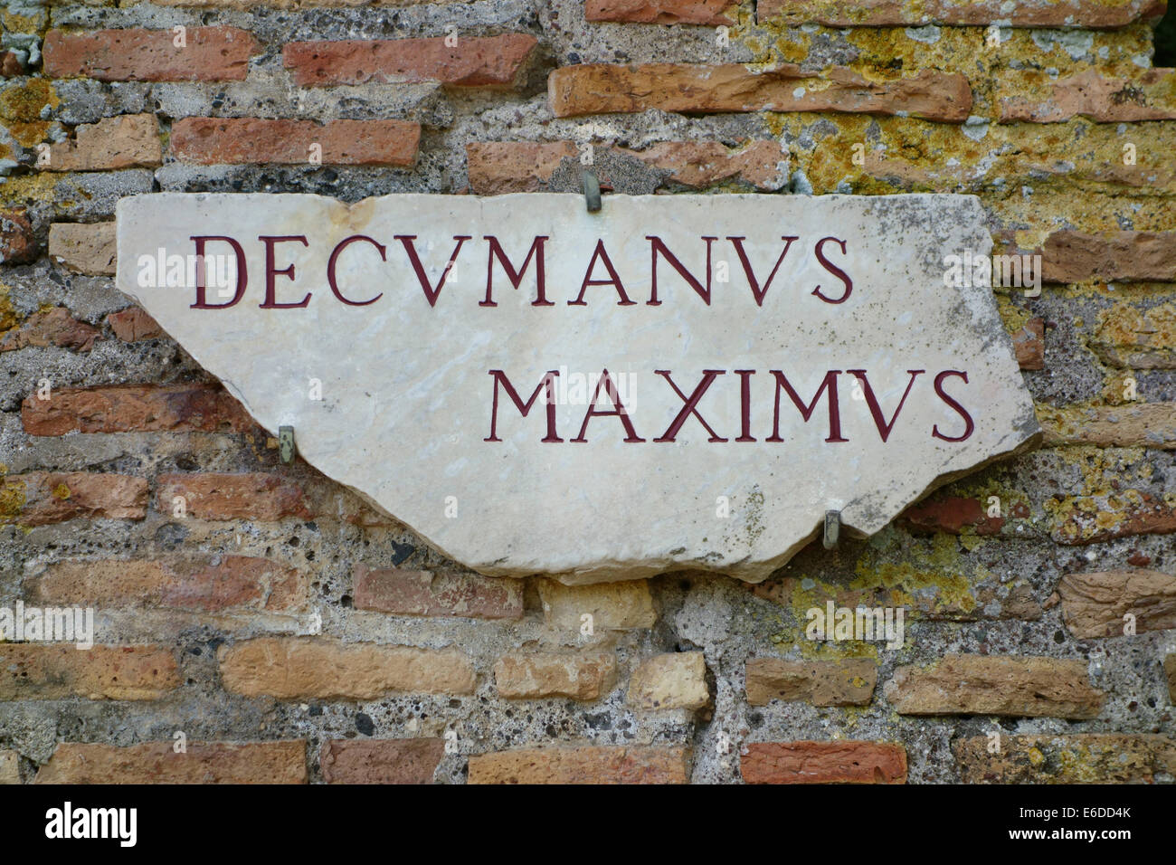 Decumanus Maximus Ostia Antica Rome Italy Stock Photo