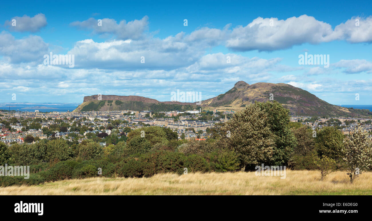 Arthur's Seat and Salisbury Crags Edinburgh Scotland Stock Photo