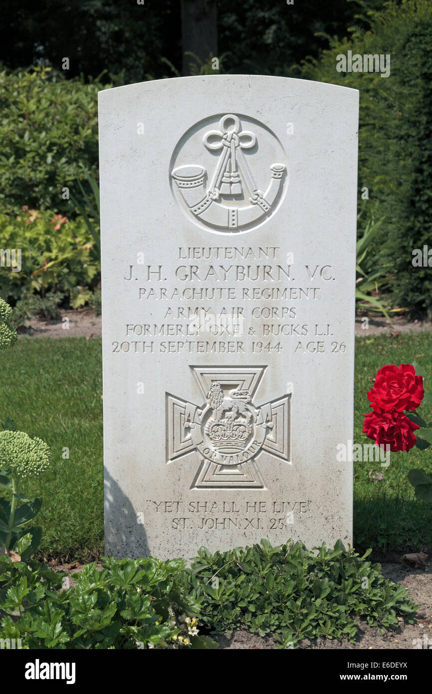 The grave of Captain John Grayburn VC in the Arnhem Oosterbeek